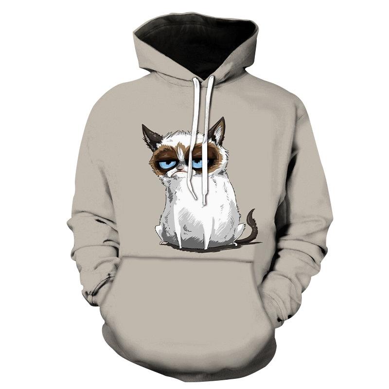 Толстовки с капюшоном Cartoon Kawaii с принтом 3D Cat, мужские и женские толстовки большого размера, пуловеры с длинным рукавом, толстовки с капюшоном, мужская одежда