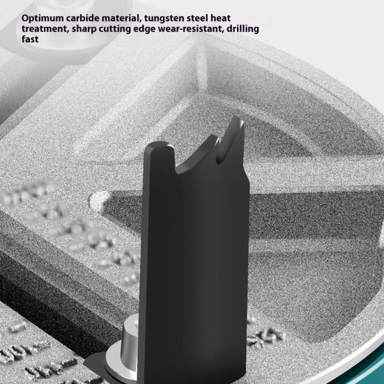 1/2Pcs Round Hole Saw Tools Safe To Use Wide Application 3-Teeth 45-130mm Adjustable Hole Opener Tools for Woodworking