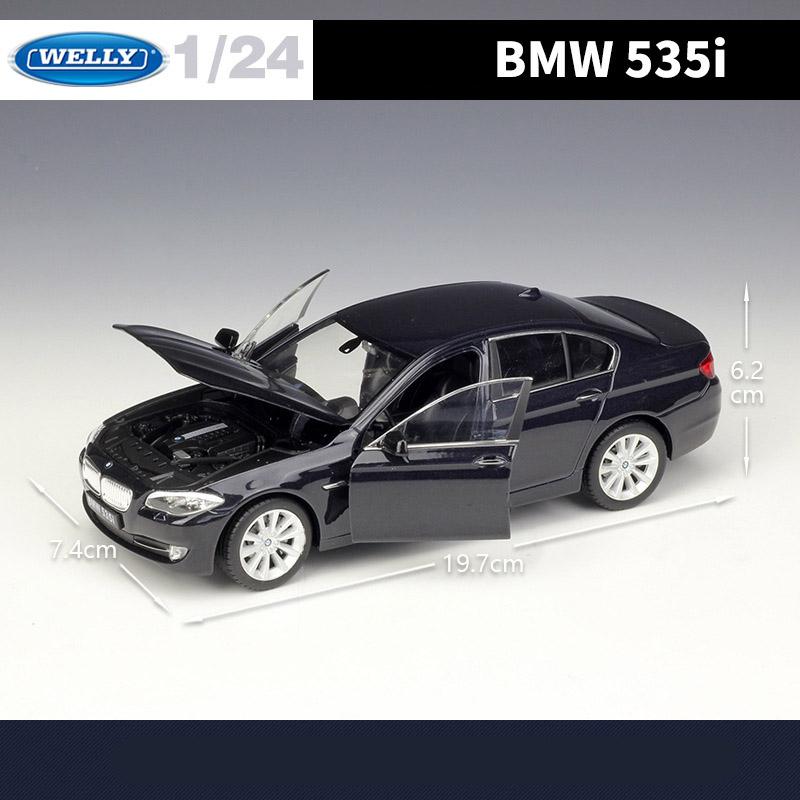 Welly 1/24 BMW 5 серии 535i Литой Модель Автомобиля Металлическая Литая Игрушечные Транспортные Средства Модель Автомобиля Высокая Симуляция Коллекция Детская Игрушка Подарки