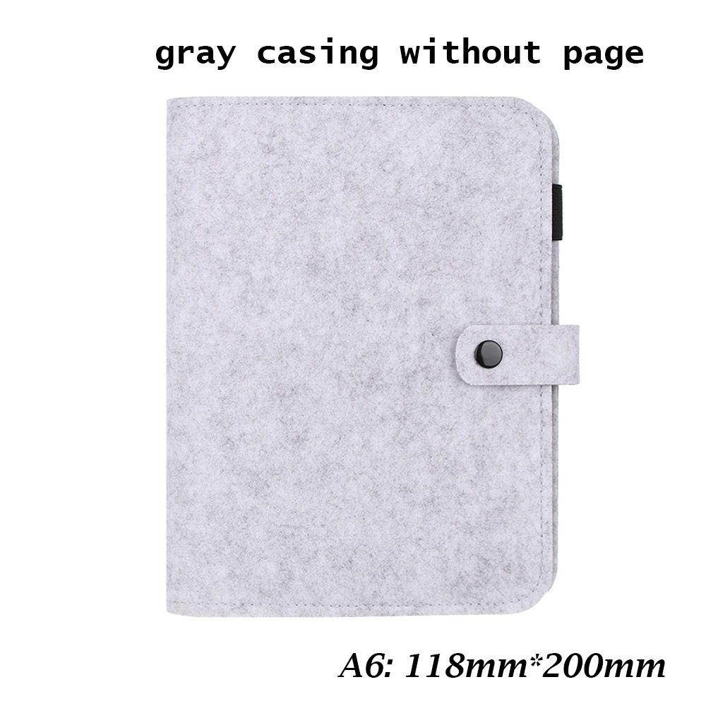 Office Supplies Stationery Travel Diary Felt Notebook Portable Diary Felt Shell Ring Binder