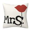 2025 Valentine'S Day Red Letter Printed Pillowcase Linen Love Print Valentine'S Day Home Decorative Pillowcase 45x45cm