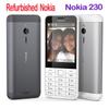 Восстановленный оригинальный мобильный телефон Nokia 230 Dual SIM с двумя SIM-картами