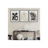 Black Laminated Framed 3-piece Painting Set Hpn082