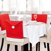 Good Red Santa Claus Hat Gift Decoration Christmas Dining Chair Cover Christmas Table Chair Cover for Home New Year KTJ