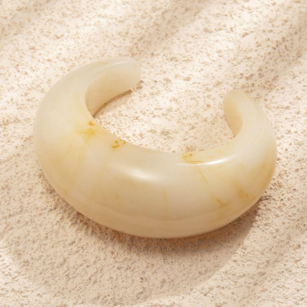 Богемный нерегулярный широкий браслет блестящее ретро-кольцо на руку простое акриловое украшение на открытый браслет