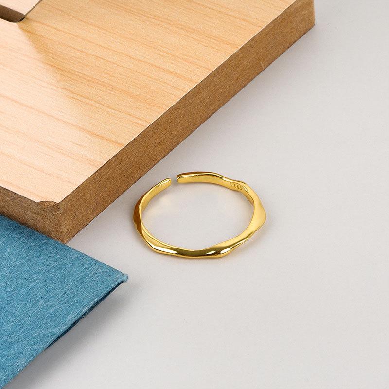 Minimalist Fashion Adjustable Open Index Ring Unique Personalized Simple Versatile Jewelry For Women And Men