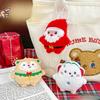 Christmas Plush Keychain Santa Claus Xmas Tree Deer Stuffed Doll Bag Decor Gift