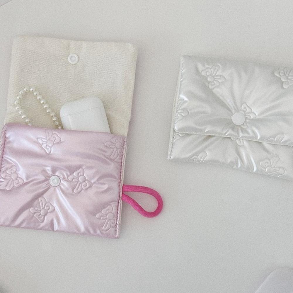 Large Capacity Small Clutch Purse Multipurpose Sanitary Pads Bag Mini Napkin Pouch Storage Bag