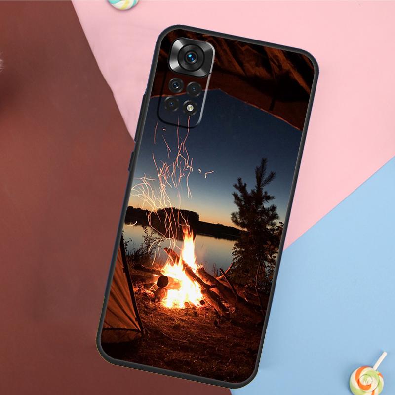 Чехол для Xiaomi Redmi Note 13 14 Pro 12 11 9 10 9S 10S 11S 12S Redmi 14C 10C 12C 13C с рисунком 'Кемпинг Природа Горы'