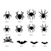 Yousheng Halloween Spider Bat Sticker Set with LED Lights Spooky Atmosphere Enhancer Indoor Outdoor Decorations