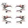 Removable Face Tattoo Stickers 2 Pairs Halloween Eye Stickers, Waterproof Temporary Decals with Costume Accessories Pumpkin Bat Spider Web, Easy Apply