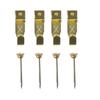 X Picture Hooks No 2 Brass Plated 4pk