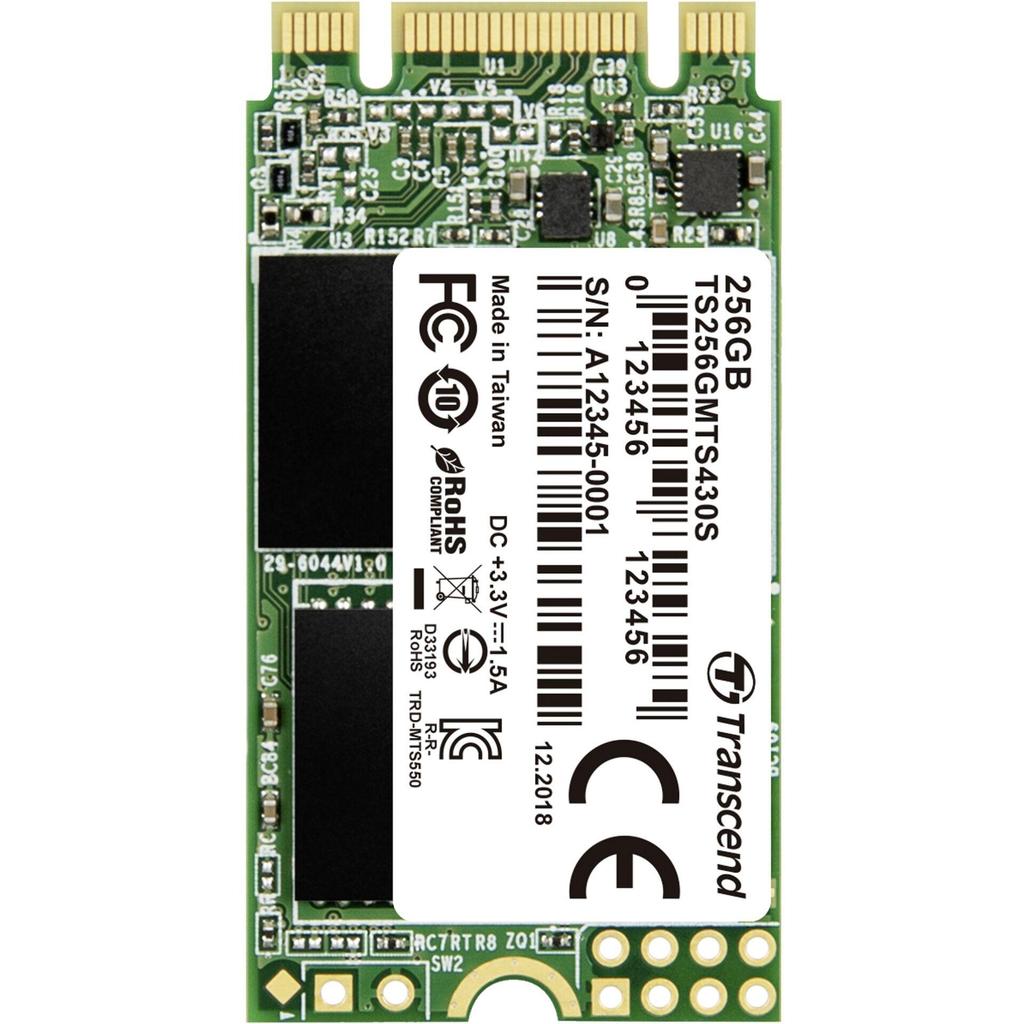 Transcend MTS430S Internal SSD 256GB M.2 2242 Green