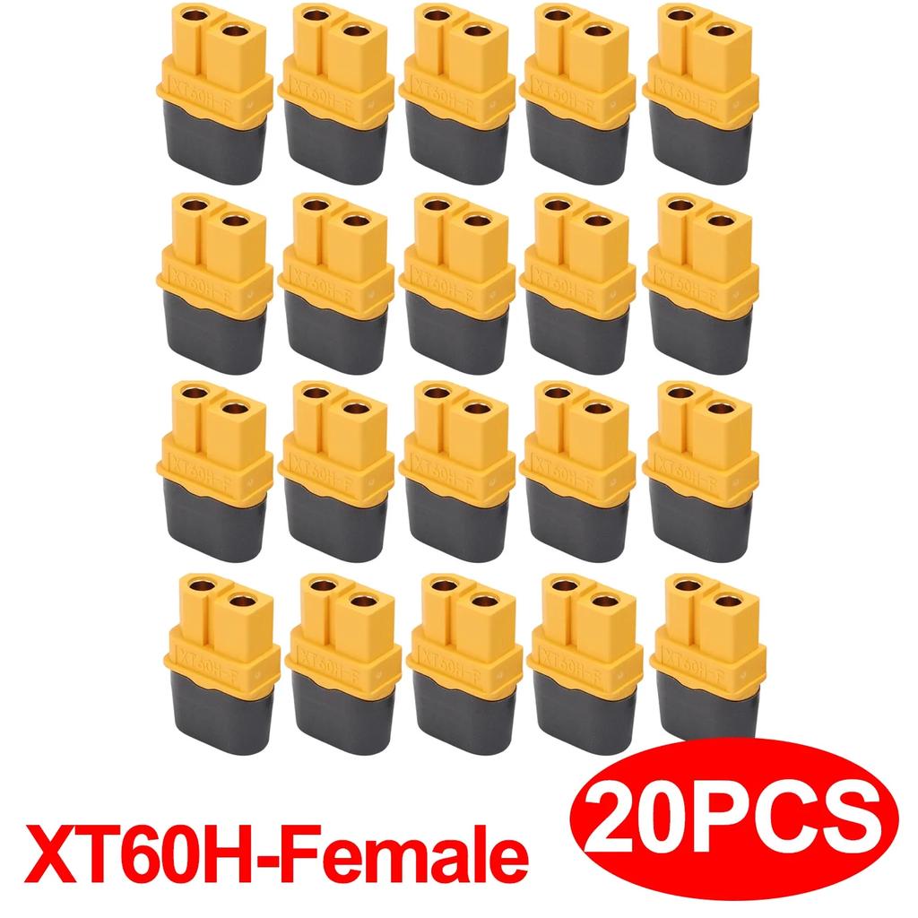 1-20PCS XT60H Female Male Plug Adapter XT60 Wire Cable Connectors Power Plugs with Sheath for Lipo Battery RC Planes Car Charger