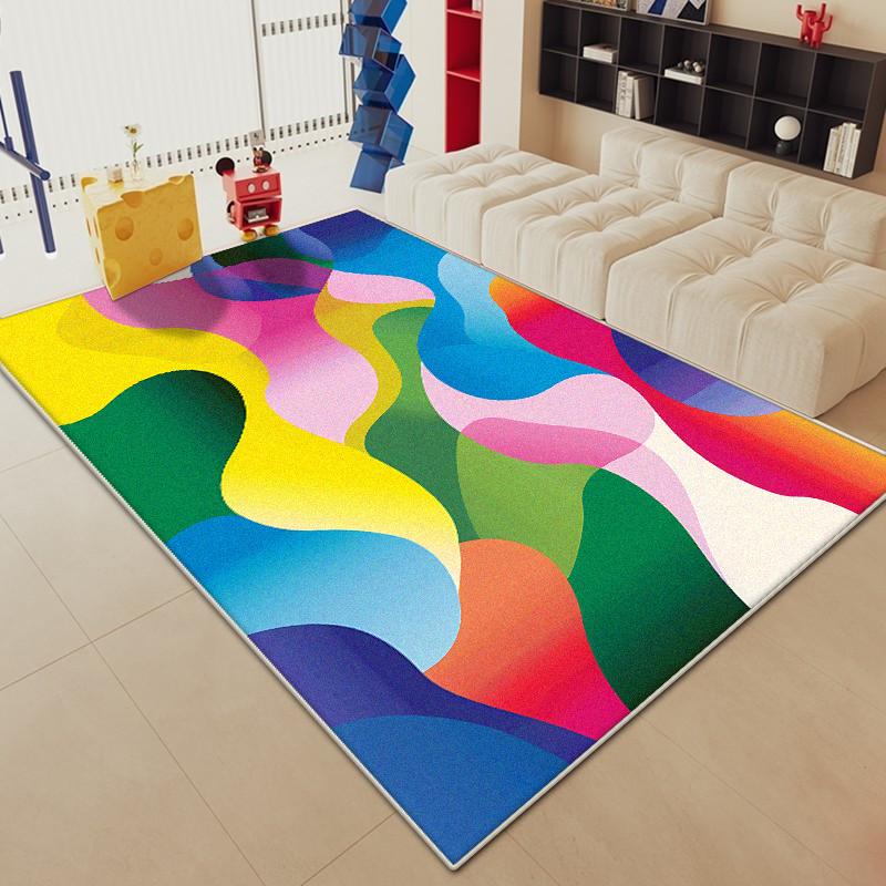 Abstract Carpet for Living Room Large Area Colored Decoration Sofa Plush Rugs 200x300 Bedroom Bedside Baby Crawling Mat Antiskid