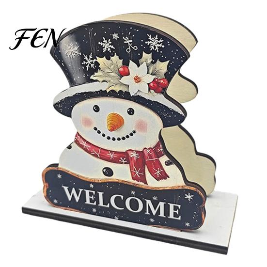 Wooden Napkin Dispenser for Kitchen Christmas Theme Holder, Decorative Holiday Paper Towel Stand, Home Table Decor HD UV Printing Organizer