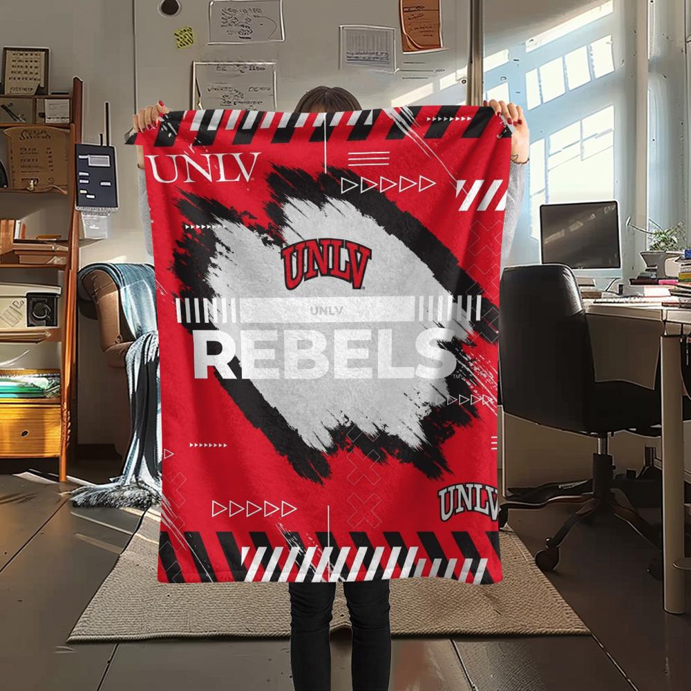 UNLV Rebels Print Flannel Blanket High Quality Warm Comfortable Cover for All Seasons Perfect for Gifts Home Decor