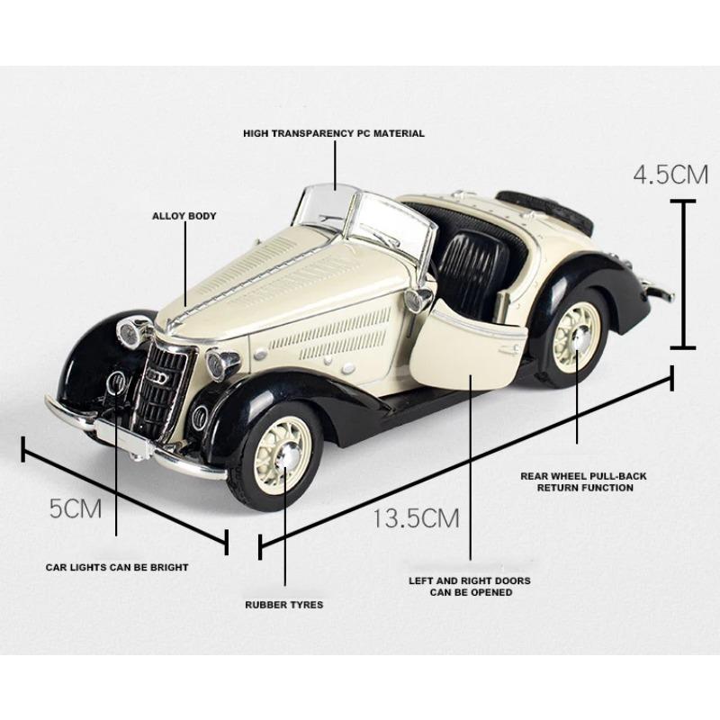 1/32 масштаб Wanderer W25K Alloy Roadster классический автомобиль литой металлический транспорт масштабная модель автомобиля со звуком и светом коллекция детские игрушки подарок