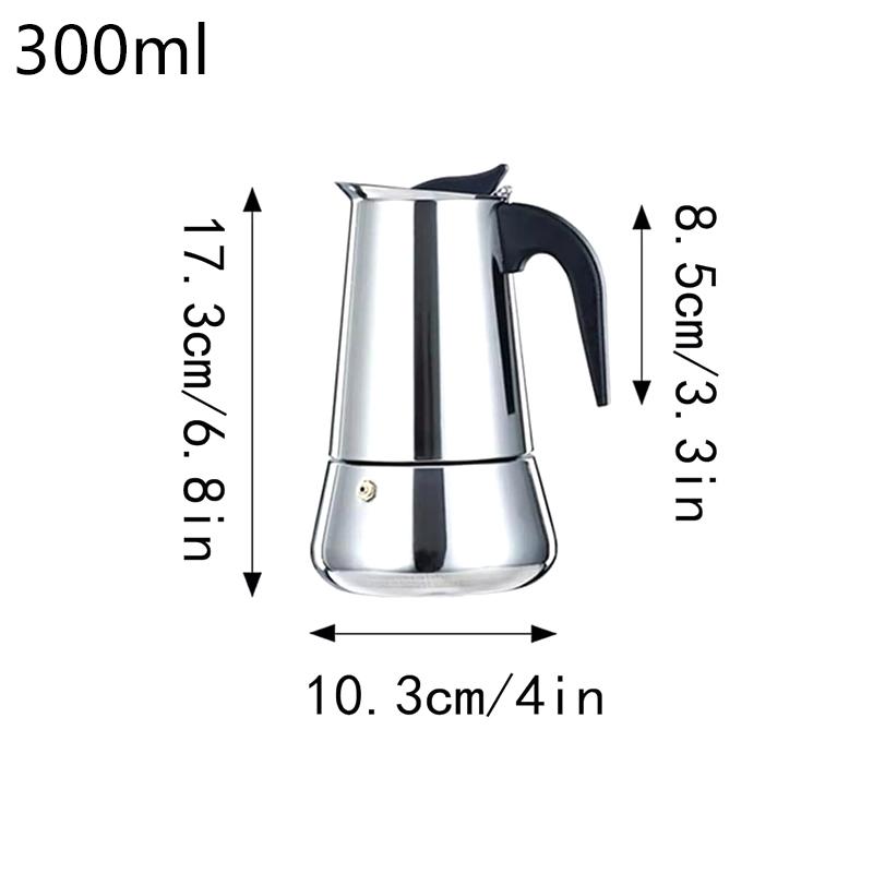 4/6 чашек из нержавеющей стали итальянская верхняя часть Moka Espresso Cafeteira Expresso Percolator Stovetop Coffee Maker Moka Pot