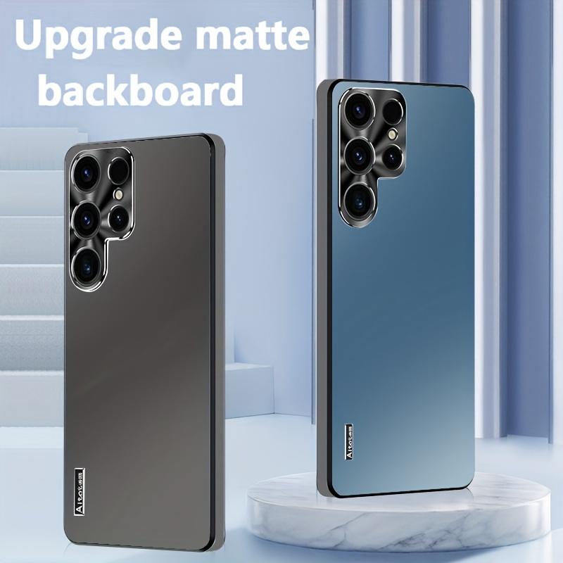 Frosted Metal Lens Soft Silicone Frame For Samsung Galaxy S24 Ultra S24 Plus Samsung Galaxy S23 Ultra Mobile Phone Protective Cover