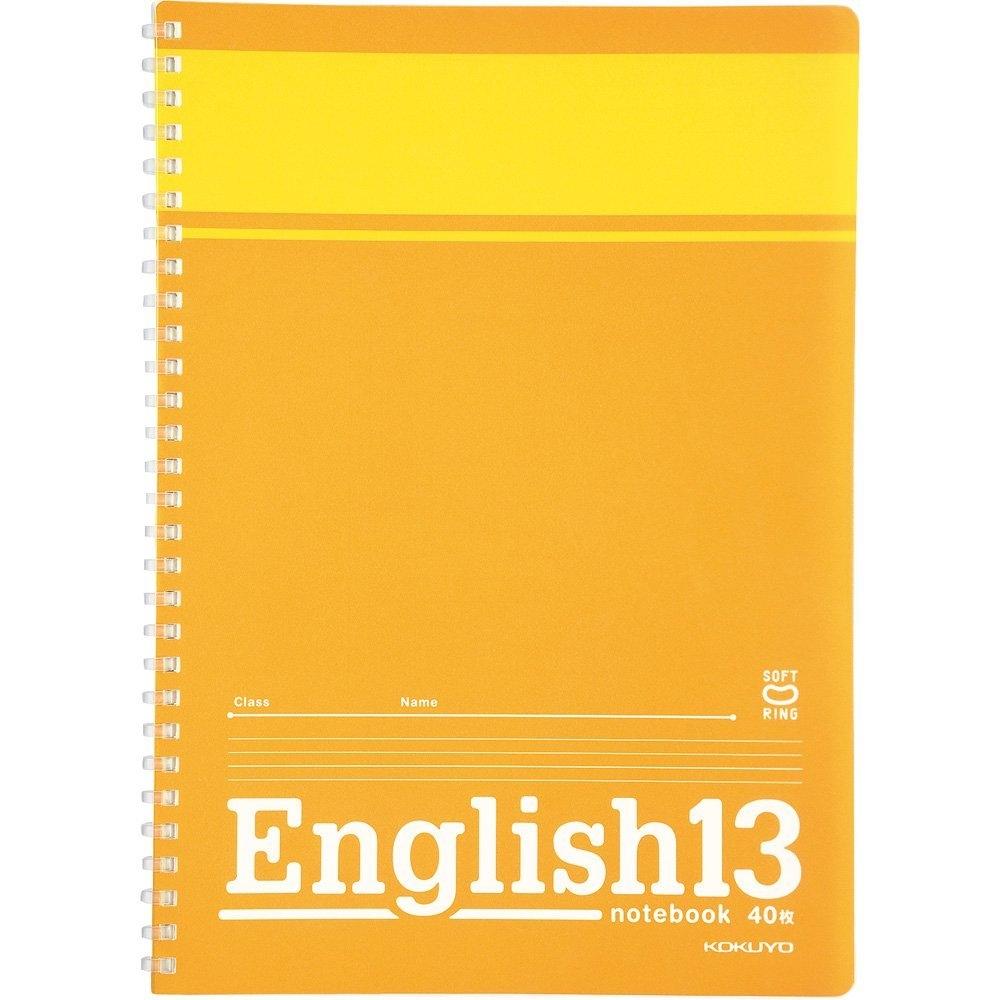 KOKUYO Учебник по английскому языку, мягкая тетрадь на кольцах, полу-B5, 13 шагов, Su-S801