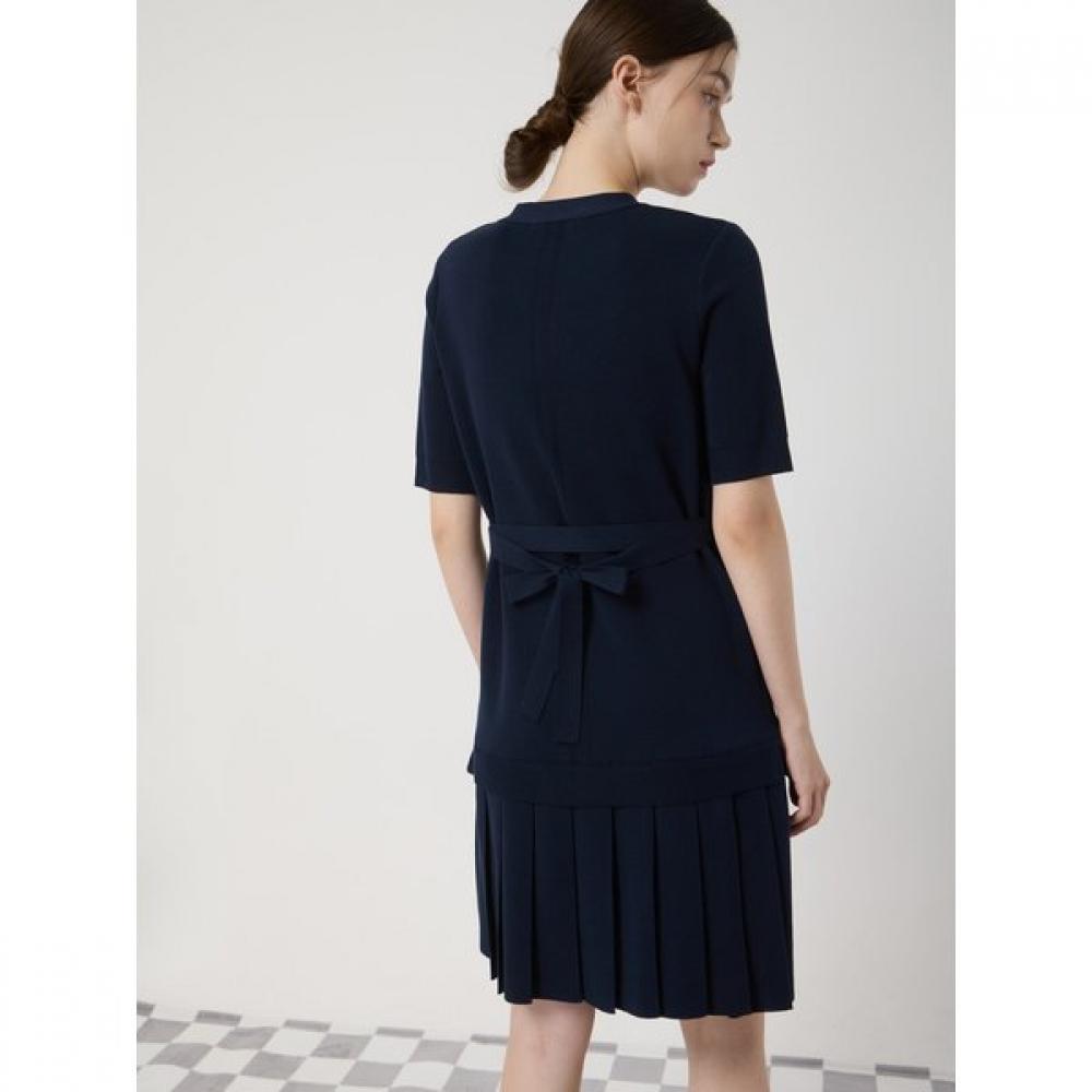 Cc Collect V Neck Pleats Knit Dress C252kse031