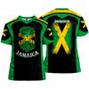 Jamaica Flag Lion Emblem Graphic T Shirt For Men Clothing 3D Jamaican Pride Printed T-Shirt Tops Tee Shirts Fashion Short Sleeve