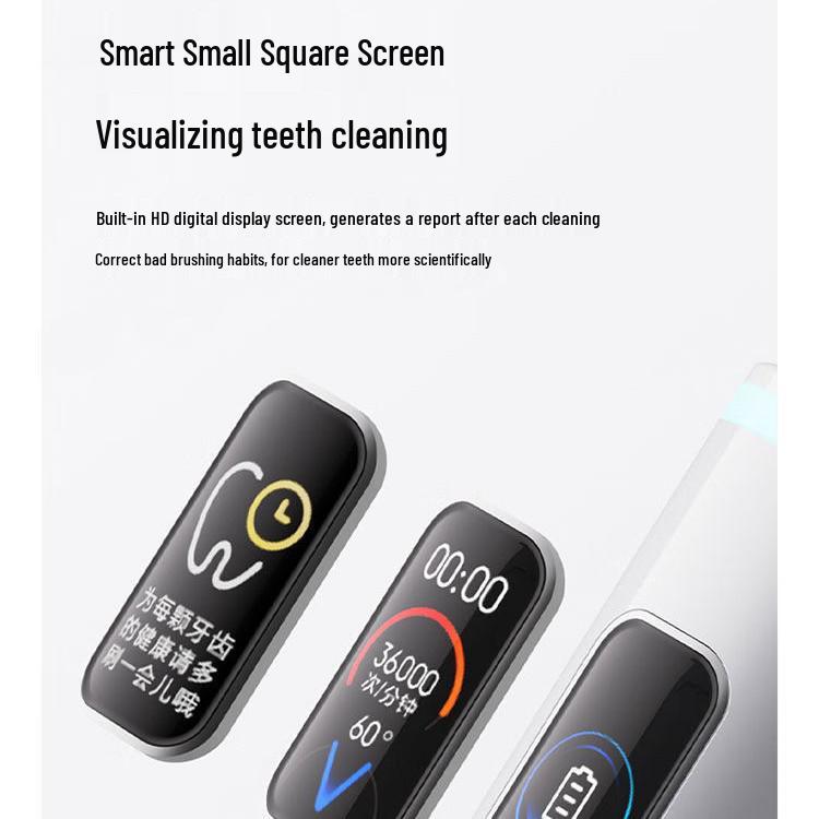 Водонепроницаемая электрическая зубная щетка Haier HT52-XSL с мягкой щетиной и магнитно-волновой вибрацией, перезаряжаемая через USB.