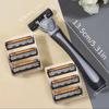 Smooth Shave Safety Razor Set For Men & Women - 1 Handle With 12 Replaceable Blades, 3-Layer Stainless Steel, Ideal For Beard & Mustache