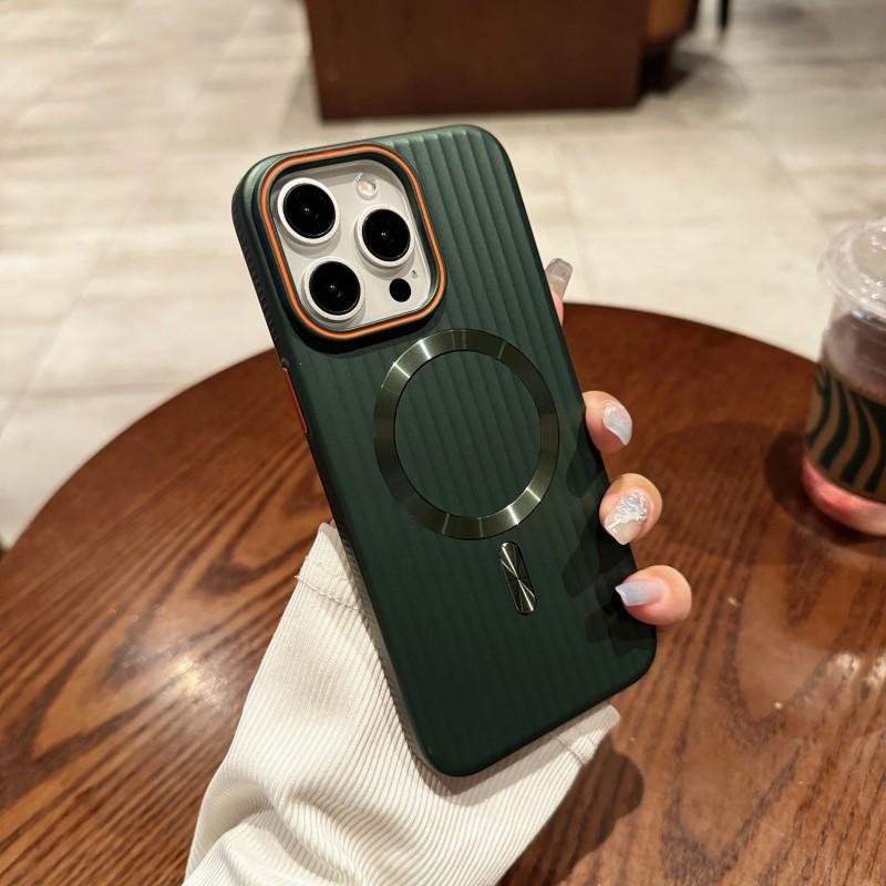 Magnetic Snap-On Case IPhone 16 Pro Max With Matte Textured Finish Shockproof Hard Shell TPE Cover