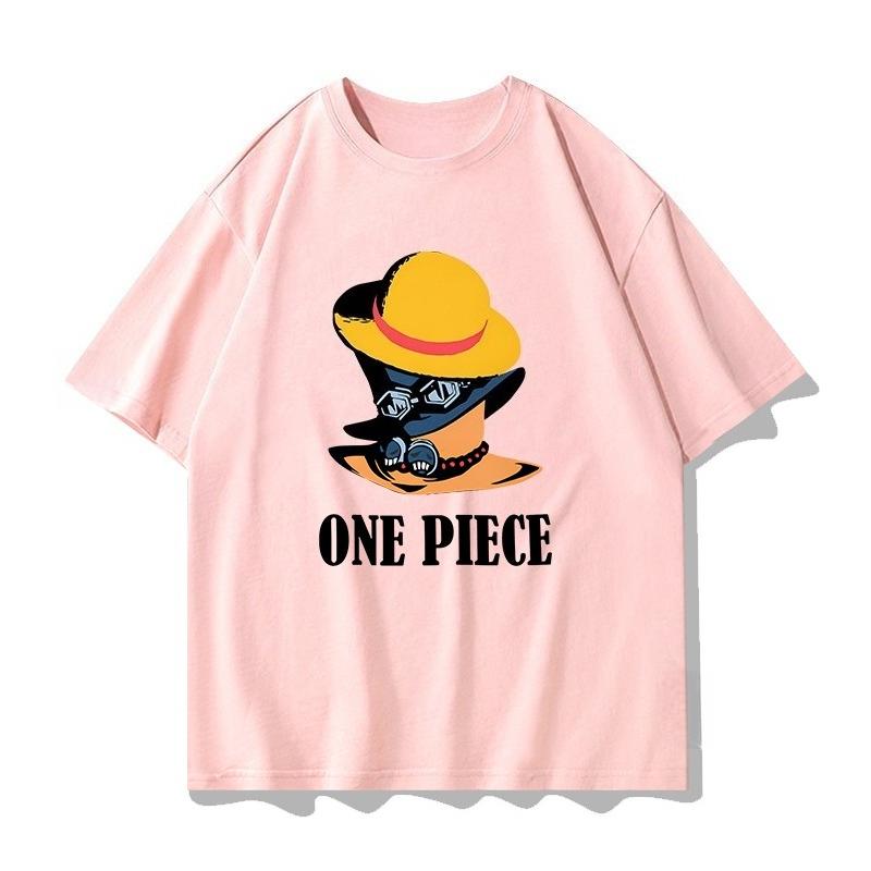 ONE PIECE Совместная футболка Мужская и Женская Летняя Периферийная Одежда Эйс Санджи Луффи Зоро Футболка с коротким рукавом Детская одежда