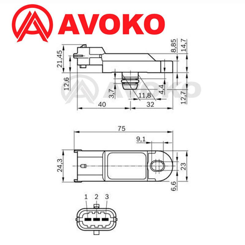 Map Sensor for Nissan Renault Alfa Romeo Opel Vauxhall 028100299 0281002931 223650001R 8200843680 0281002996 0281002566