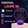 Lampe de Chevet 3D LED - PSG - Veilleuse Tactile - 16 Couleurs - Idée Cadeau Football - Décoration Unique