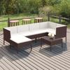 Day and Night - Day and Night Garden Furniture Set 7 Pieces and Brown Synthetic Rattan Cushions