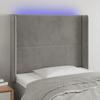 VidaXL LED Headboard Bedroom Furniture Single Bed Accessory Headboard Interior Light Grey 3123950