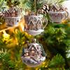 House Coffee Cup Ornament Acrylic Snow Gingerbread House Christmas Tree Ornament Holiday Decoration for Tree Backpack Keychain