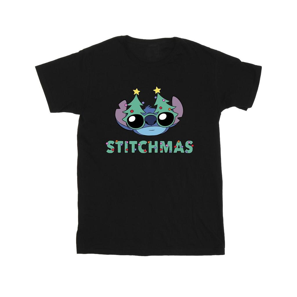 Disney Mens Lilo & Stitch Stitchmas Glasses T-Shirt