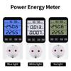 Digital LCD Wattmeter AC 220V Power Meter Socket EU Plug Energy Consumption Analyzer Voltmeter Ammeter Electricity Cost Monitor