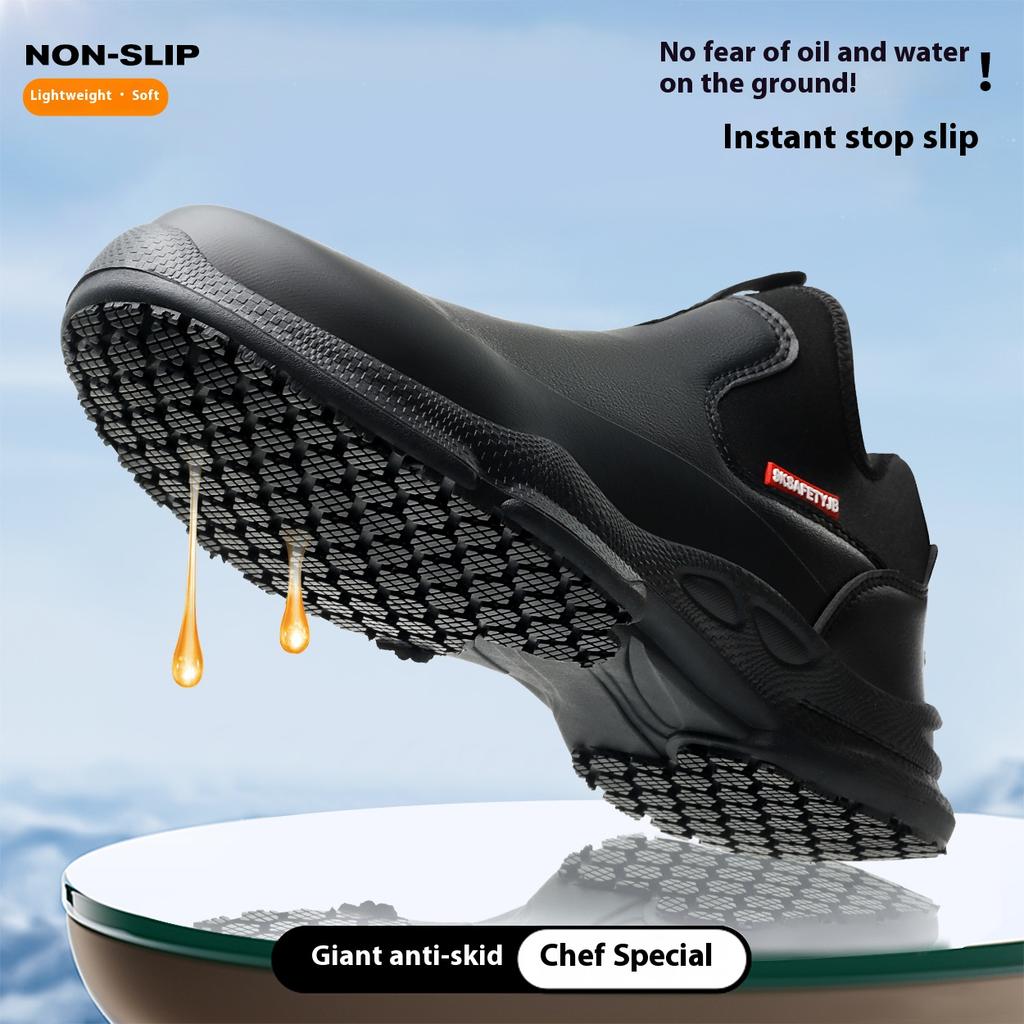 Professional Non-Slip Chef Shoes Anti-Fatigue Kitchen Work Shoes With Arch Support for Culinary Staff, Restaurant Safety Shoes