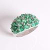 Gorgeous Noble Natural Green Emerald Ring with Real Gems S925 Silver Fine Jewelry Anniversary & Engagement Gift for Women