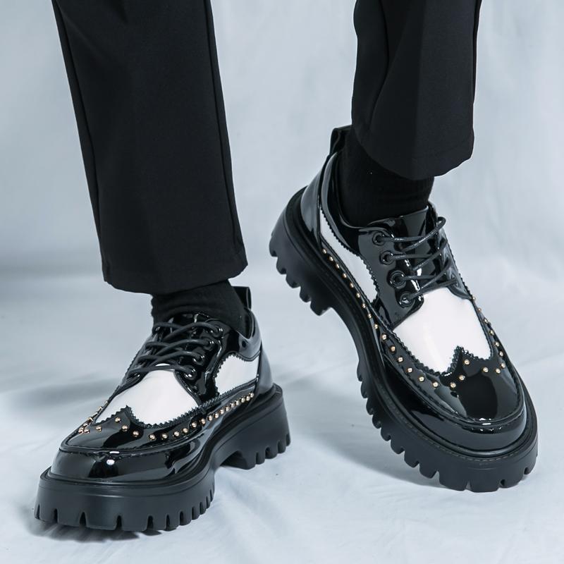 Мужские туфли-лифты на платформе, уличные шнурки, черные кожаные оксфорды, свадебное платье, танцевальный бизнес, формальный смокинг, увеличивающий рост, пиджаки для выпускного вечера, обувь для мужчин