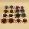 Children'S Round Frame Children'S Sunglasses Sunglasses Cream Color Trendy Boys And Girls Baby Sunscreen Sunglasses