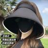 Wrap-around Full-face Sunscreen Cap Summer Large Brim Empty Top Sun Hat Cycling UV-proof Ice Silk Sun Hat