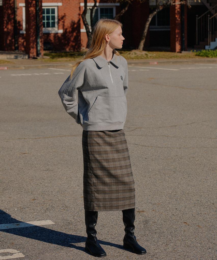 Yeoppe Car Check Skirt_Gray