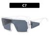Oversized Hollow Out Square Sun Glasses Fashion One-Piece Lens Goggles Men Stylish UV Protection Sports Sun Eyeglass