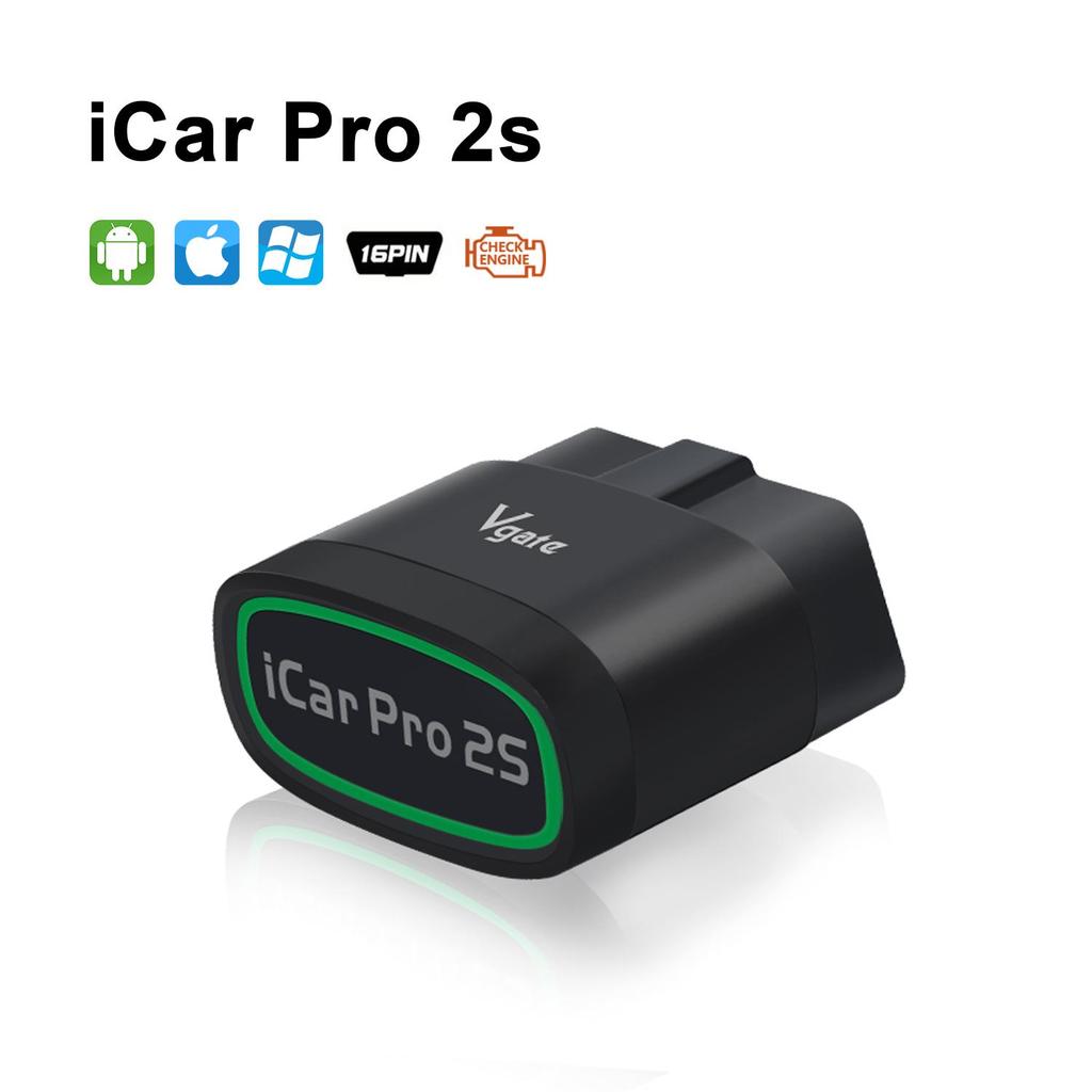 Vgate ICar Pro 2S ELM327 Bluetooth 5.3 V2.3 Автомобильный сканер OBD Модернизированный инструмент для диагностики автомобилей EV BimmerCode для ПК с ОС IOS Android