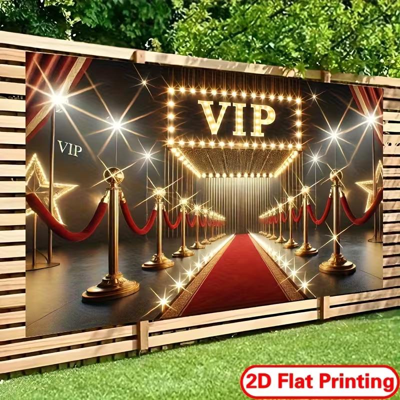 2D Голливуд VIP Вход Ткань для фона Красная ковровая дорожка Вечеринка Фото реквизит