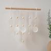 Handmade Natural Seashell Wind Chime, Retro Rope Knot & Wooden Ring, Clear Tinkling Sound, Coastal Hanging Decor for Window Guesthouse Kids Room