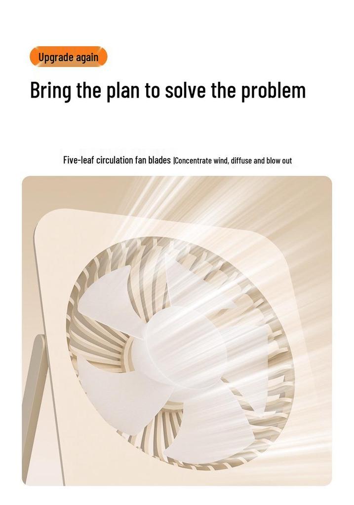 Ultra Quiet USB Rechargeable Mini Desk Fan for Office, Dorm, or Bedroom