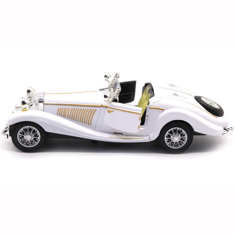 1:28 масштабов Benz 500K, откидной литой металл, антикварные классические модели автомобилей, коллекционные игрушки, подарки (Длина 6,5 дюйма/16,8 см)